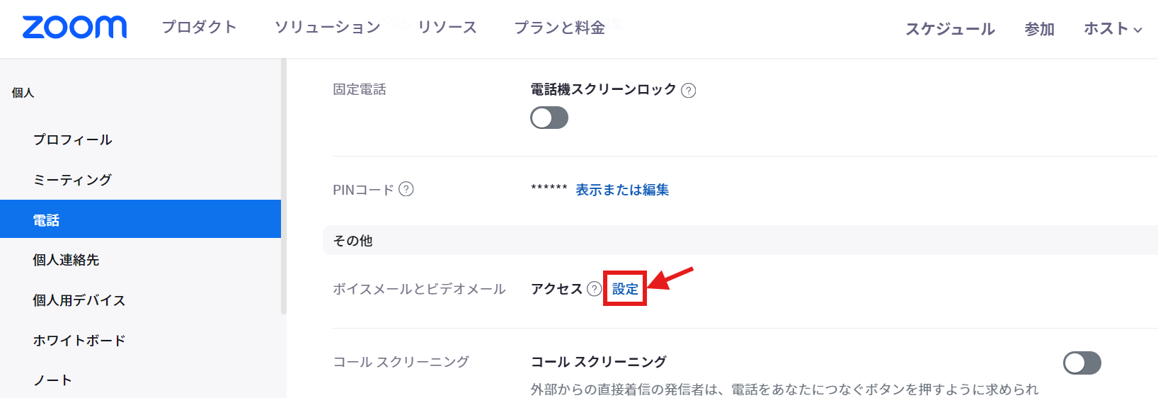 ボイスメールとビデオメール_設定.png